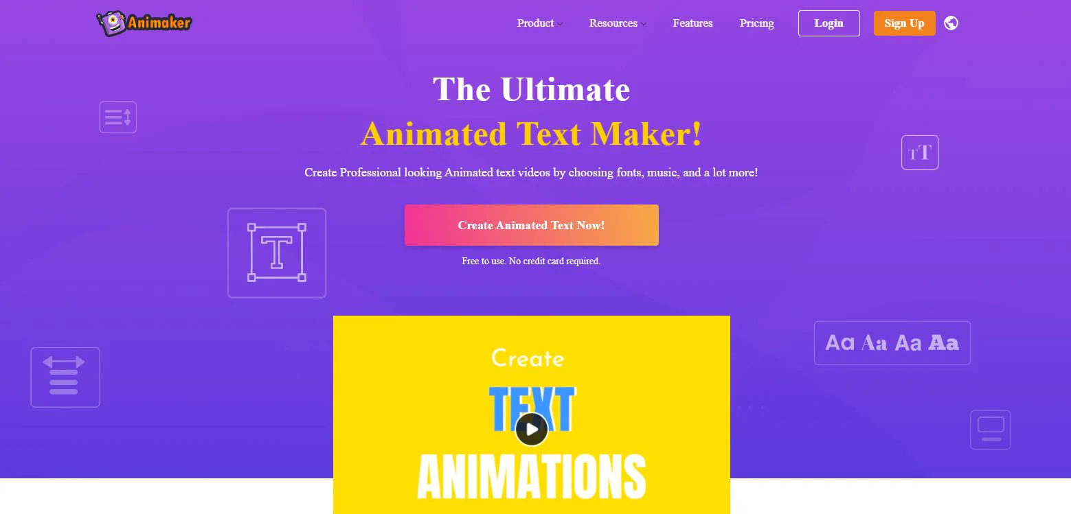 anima il testo con animaker