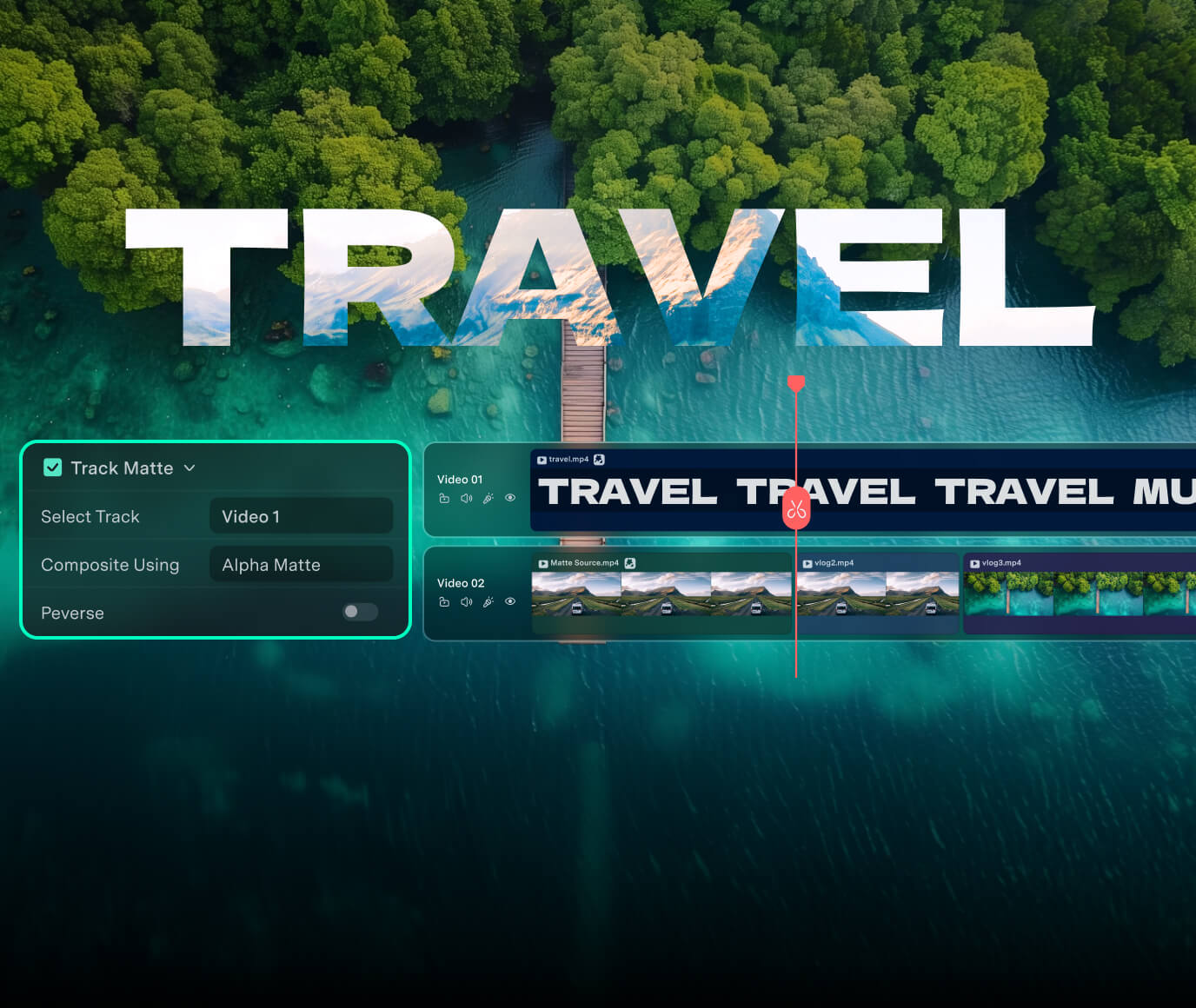 Track Matte compositing in Filmora