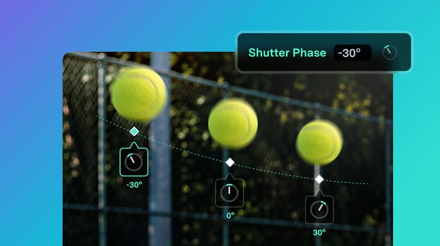 Keyframe animation with motion blur controls