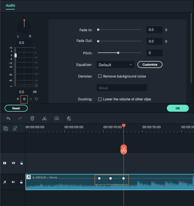   Filmora9 for Mac  audio editing