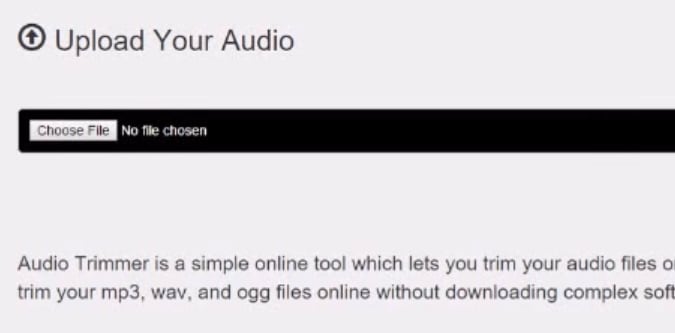 Audio Trimmer free audio editor online