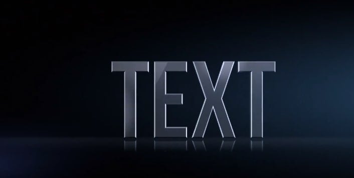 3d text after effects