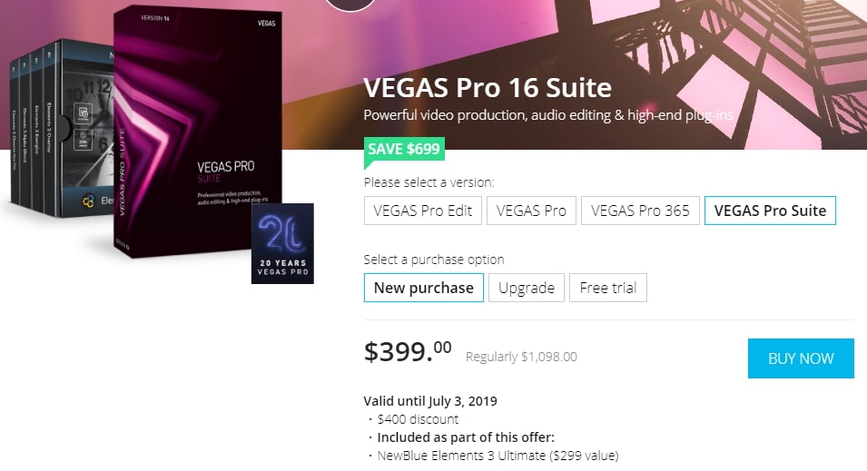Vegas Pro Suite price