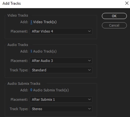 add tracks submix
