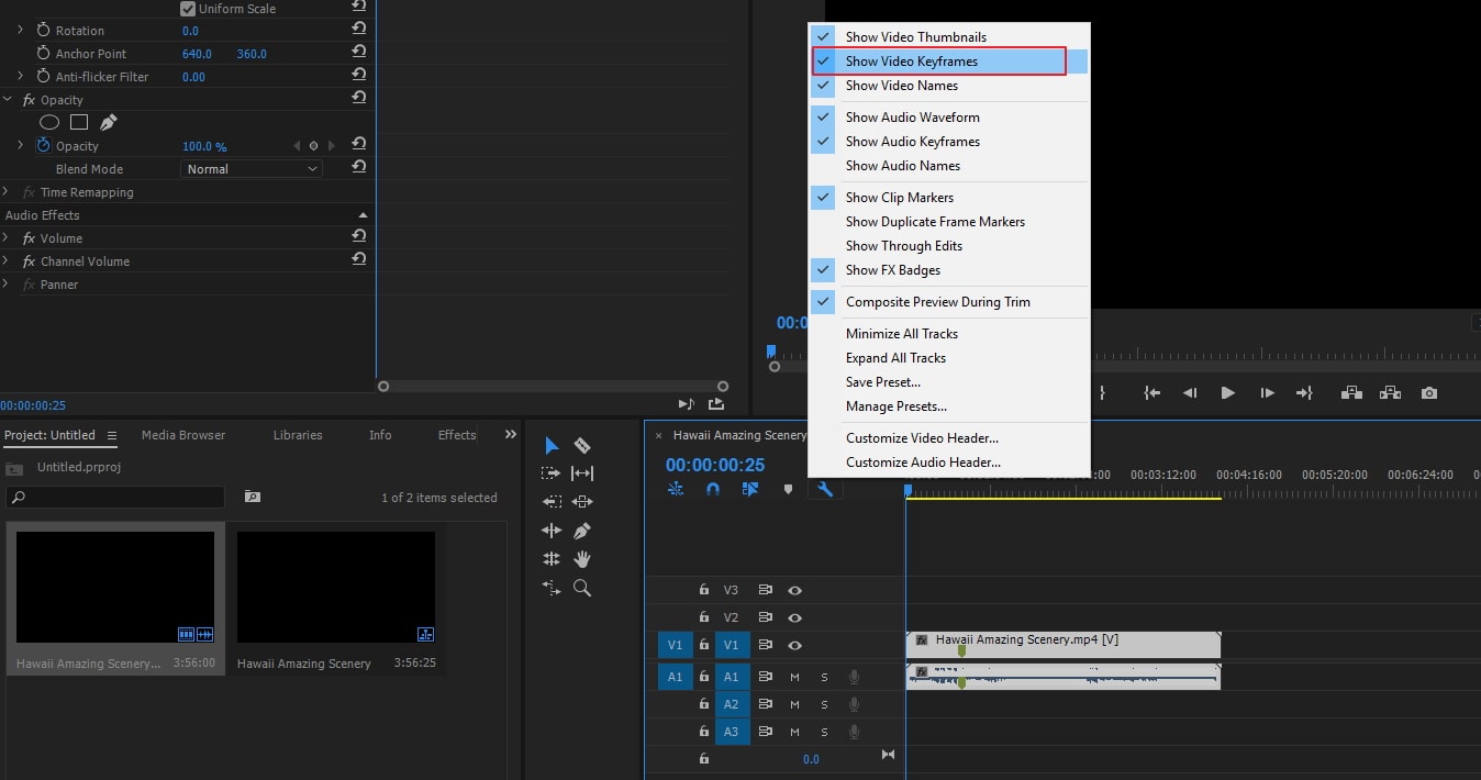 How To Add Remove Keyframes And Change Values In Premiere Pro