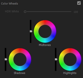  lumetri color Wheels