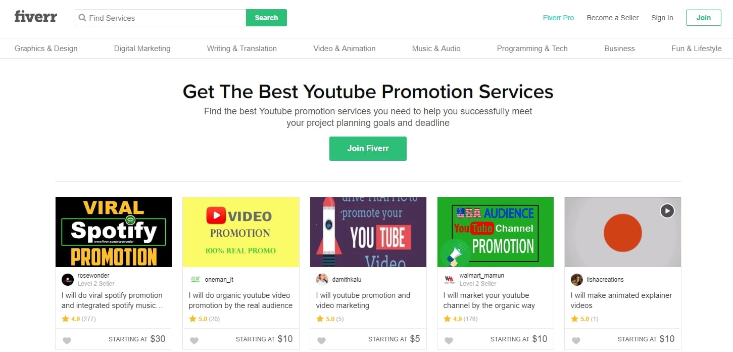 Youtube Video Promotion Dienste