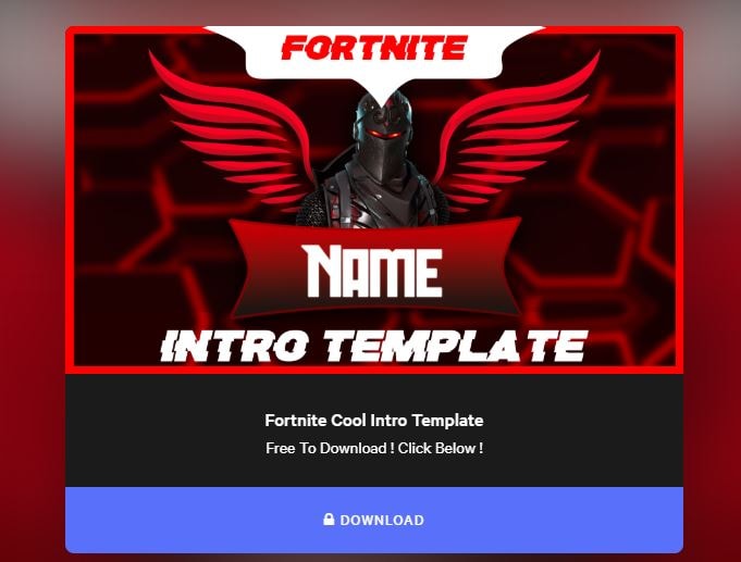 Fortnite Cool Intro Template