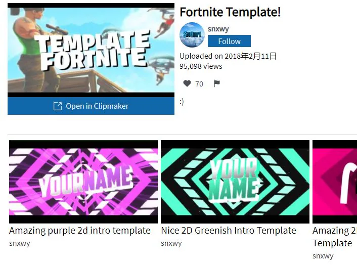 Fortnite Template