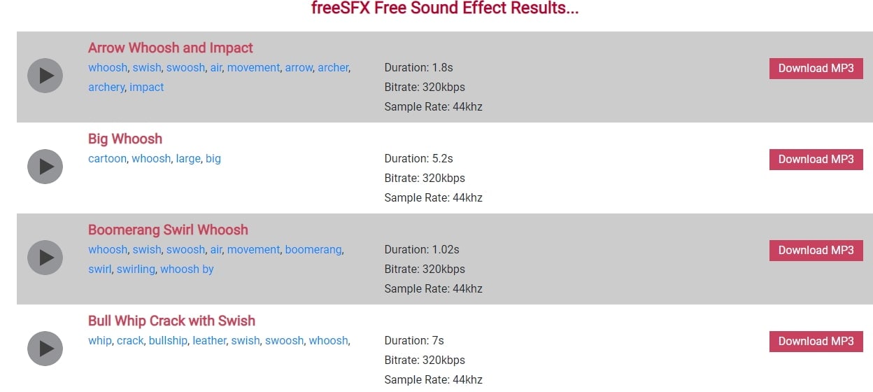 Download Free Swoosh Sound Effects