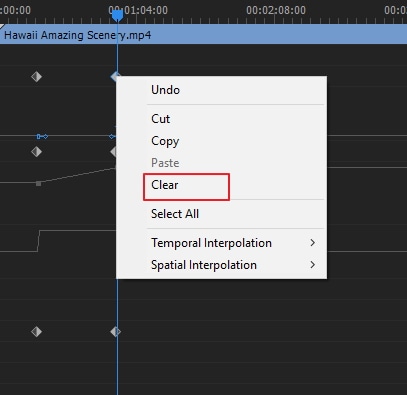 Supprimer les Keyframes dans Premiere Pro