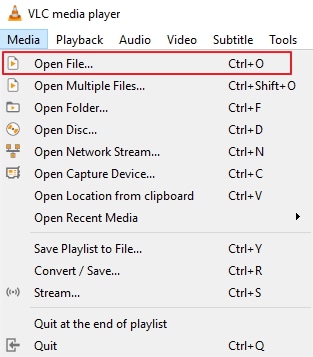 use vlc to open movie