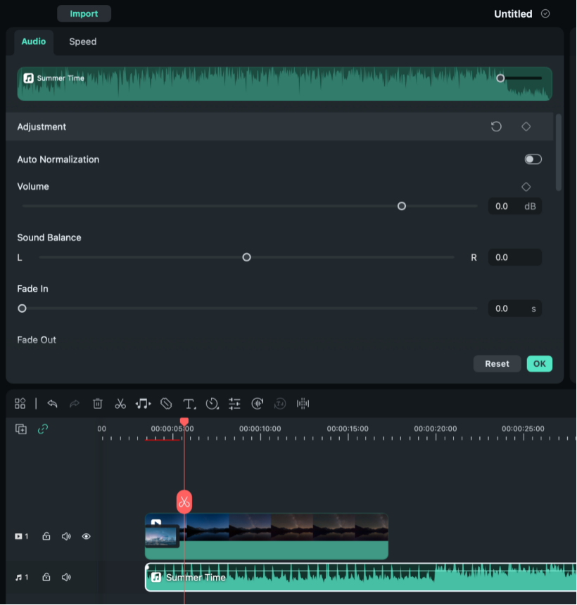 Ajout et modification de l'audio