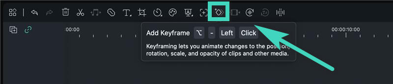 mac add keyframes in the  timeline