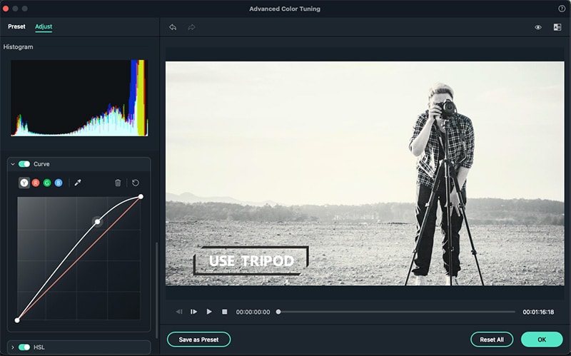 adjust-rgb-curve-filmora-mac