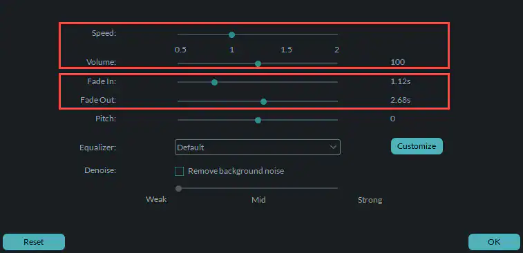 Effets sonores de Filmora