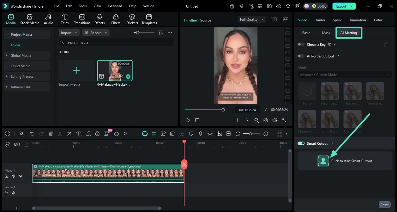choose smart cutout option