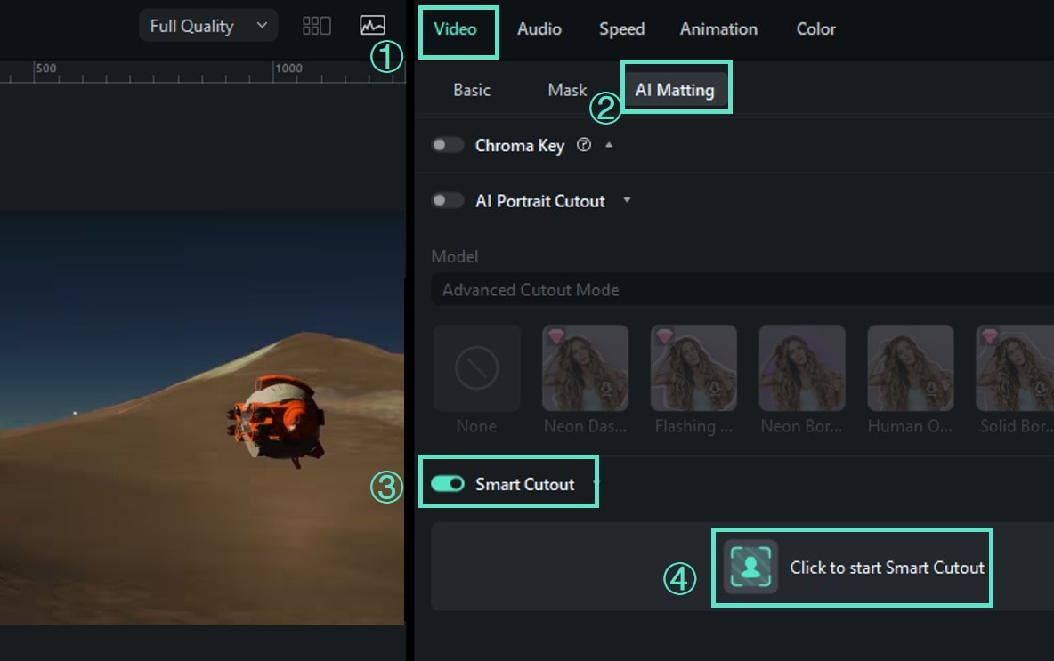 filmora mac images ai smart cutout