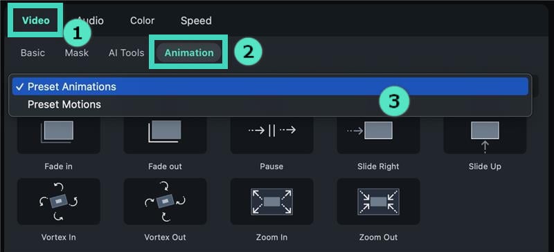 launch customized animation feature on mac