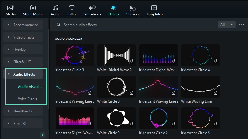 ruta de efecto de audio 