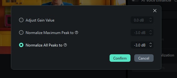 Normalize All Peaks Option on Mac