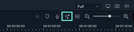 click the audio mixer icon