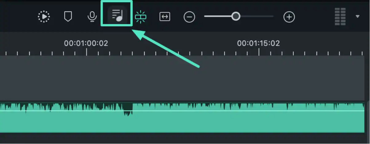 Klicken Sie auf das Symbol fÃžr den Audiomixer