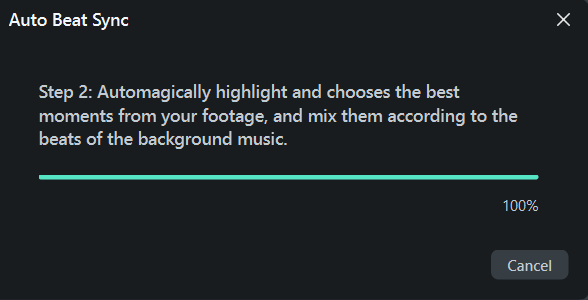 select footage auto beat sync on wondershare filmora