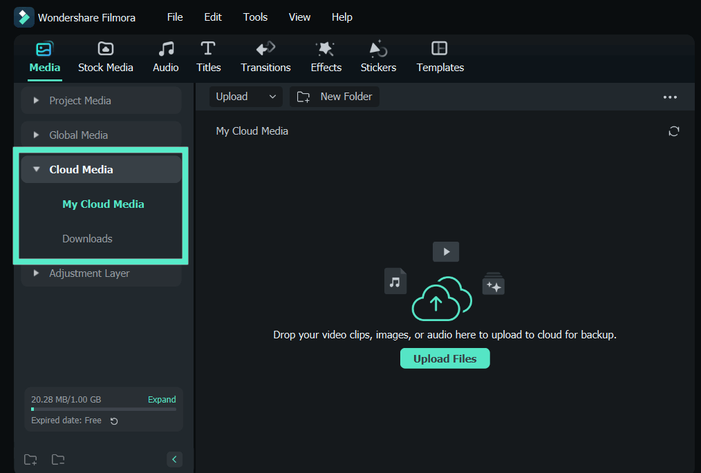 Pencadangan Cloud pada Templat Proyek Kustom