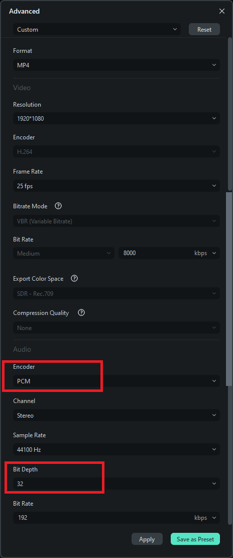 PCM encoding and the bit depth
