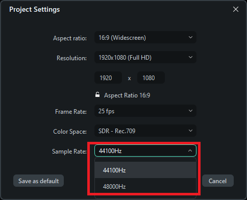 Project Settings