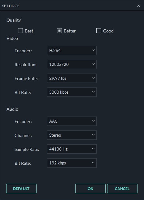 how to change bitrate