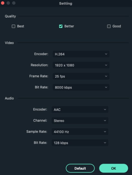 exportation de vidéos