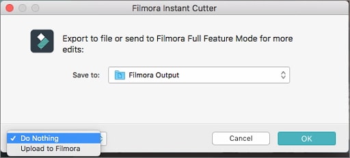  أداة القطع الفورى لبرنامج Filmora 9 لنظام تشغيل Mac