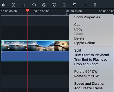   Filmora for Mac change video speed