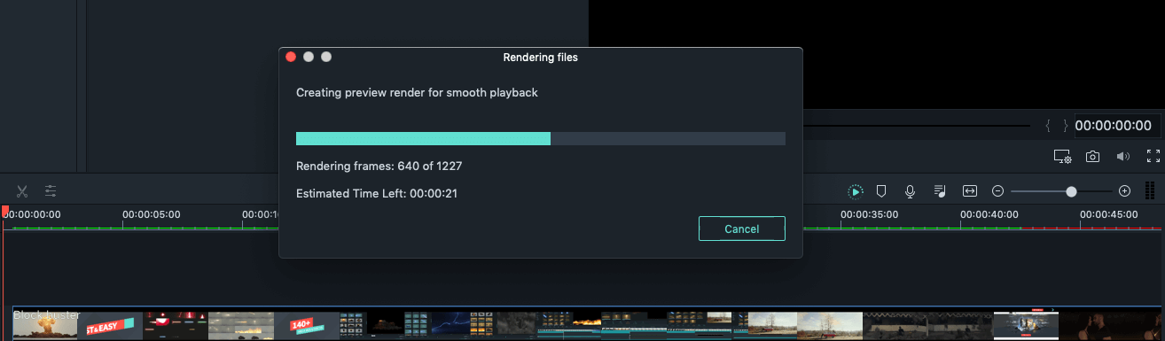   Filmora 9  for Mac preview render