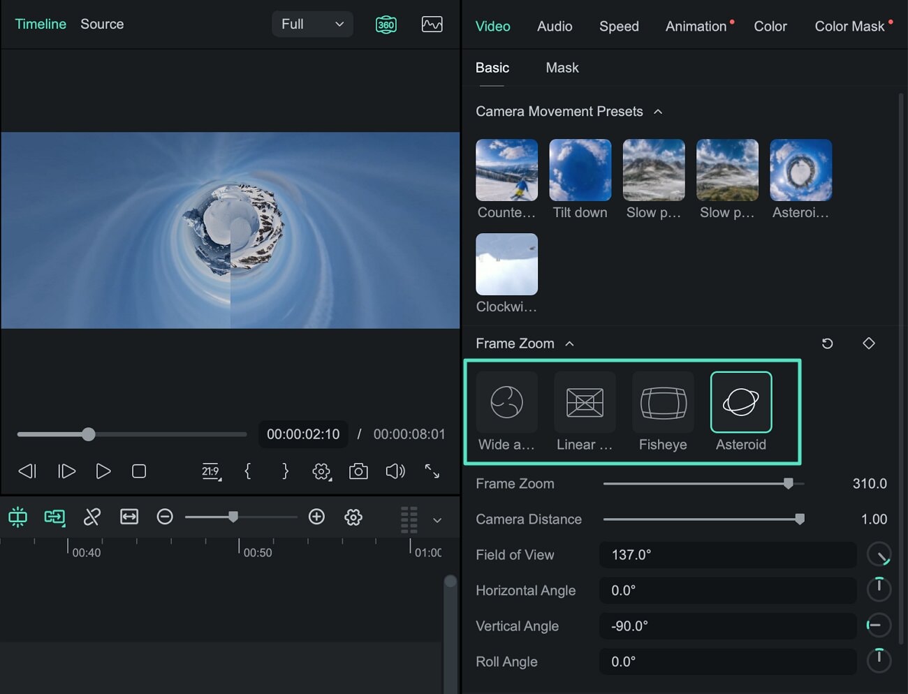 Define a basic display mode preset