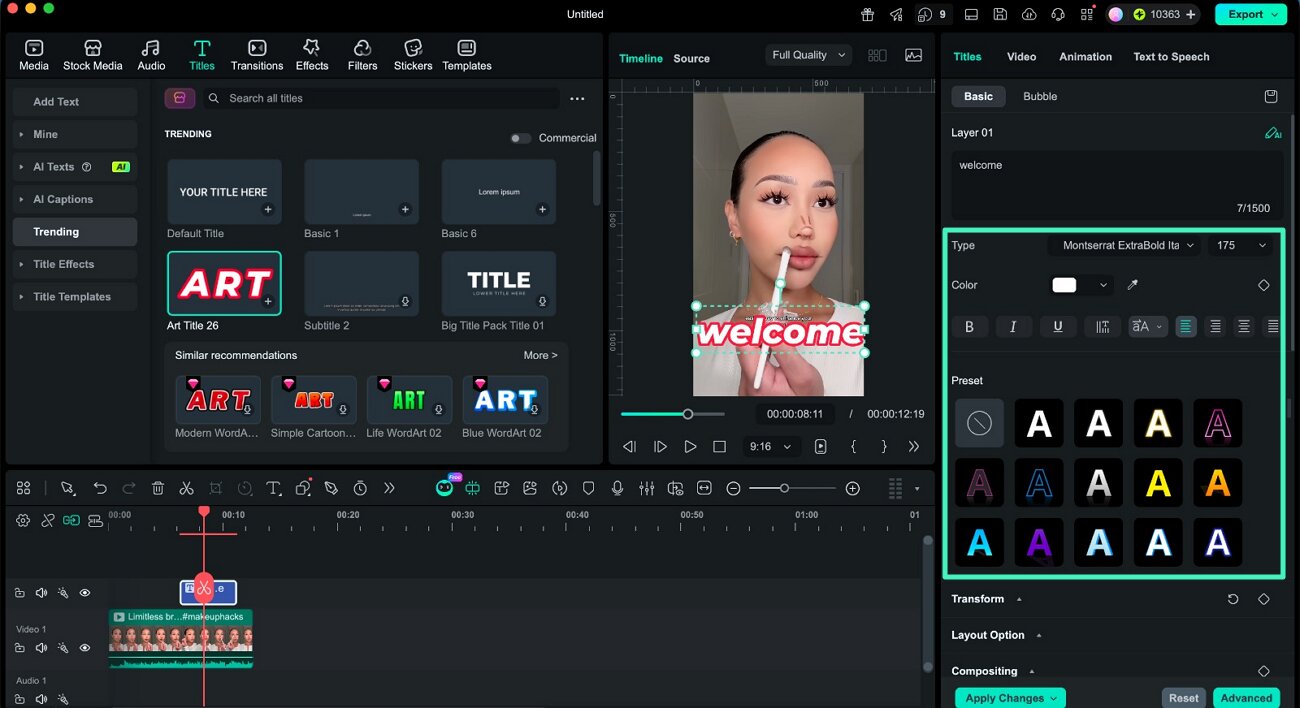 customize font color and text style