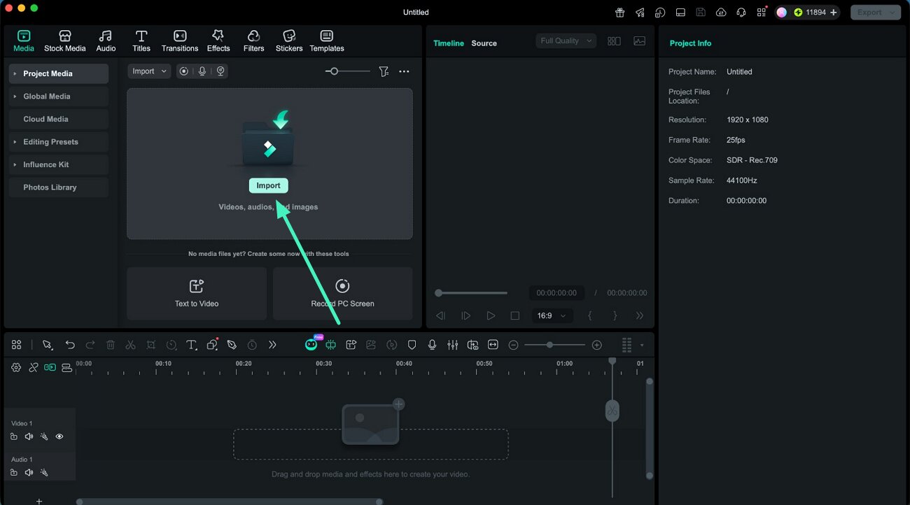 import audio place on timeline