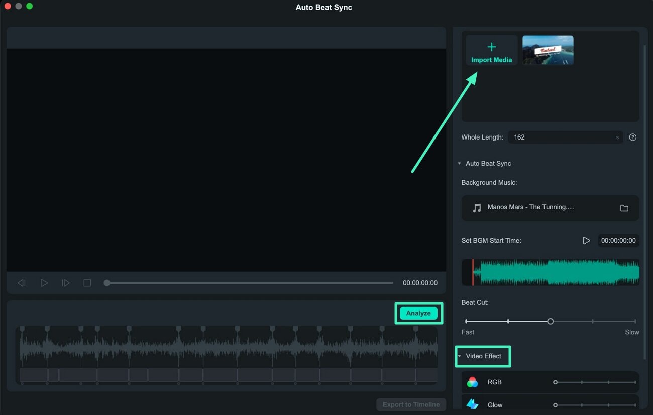 import media and analyze beats