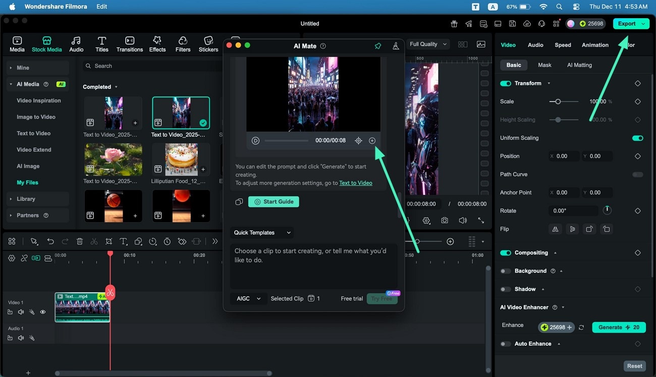 review generated output and export mac