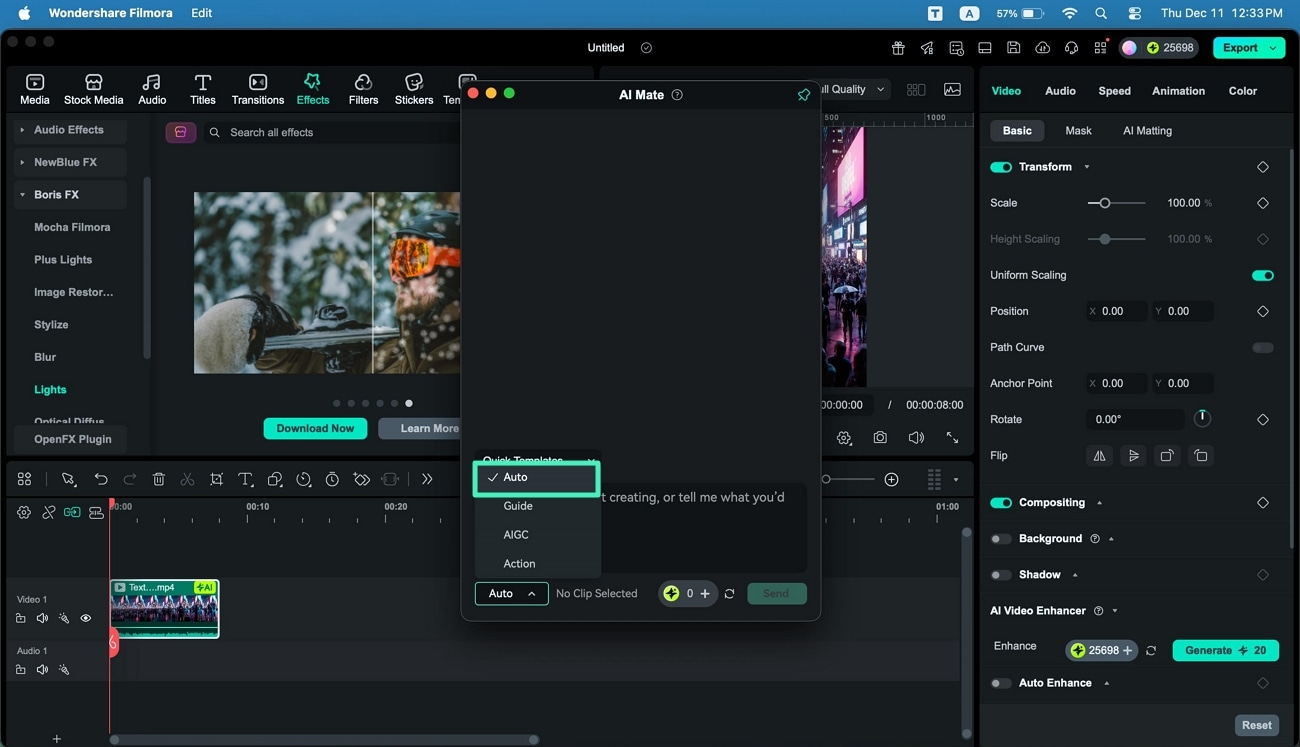 auto mode in ai mate