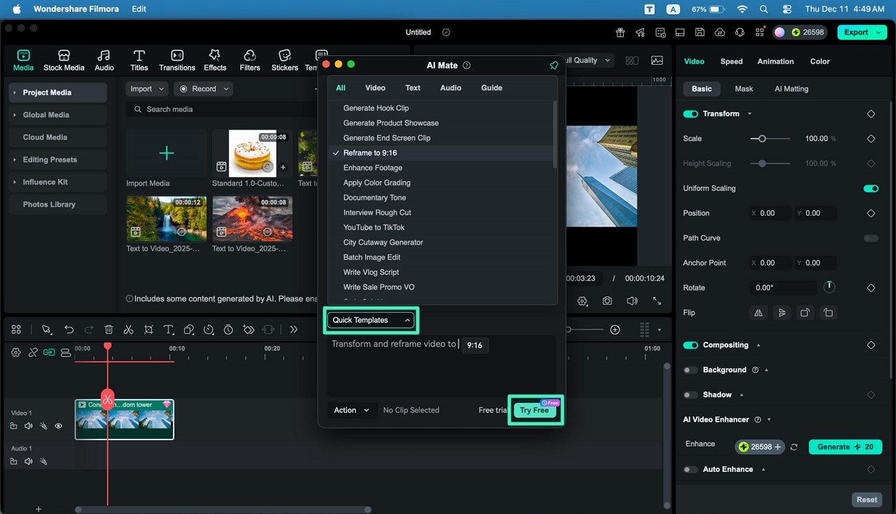 enter prompt and execute mac
