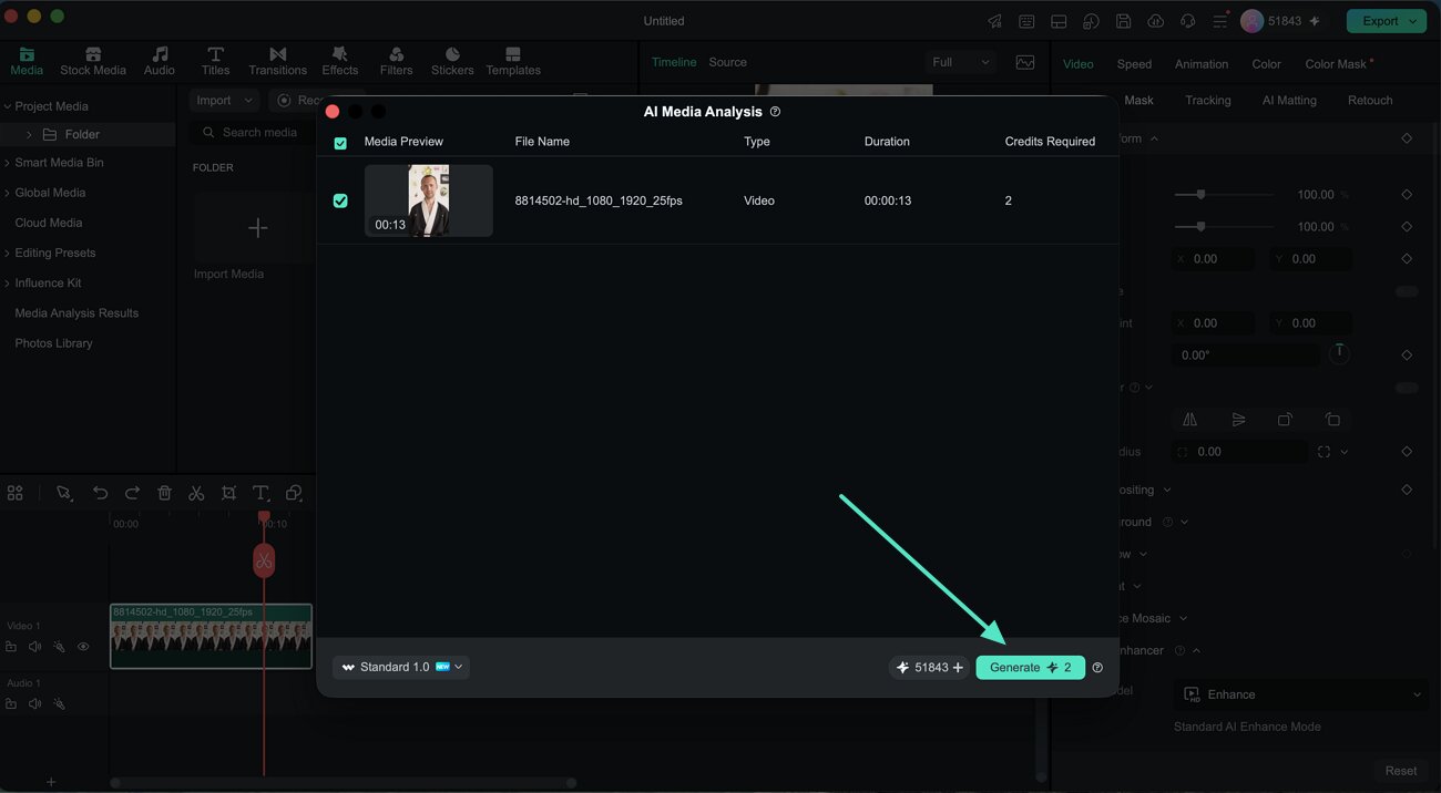Generate AI Media Analysis