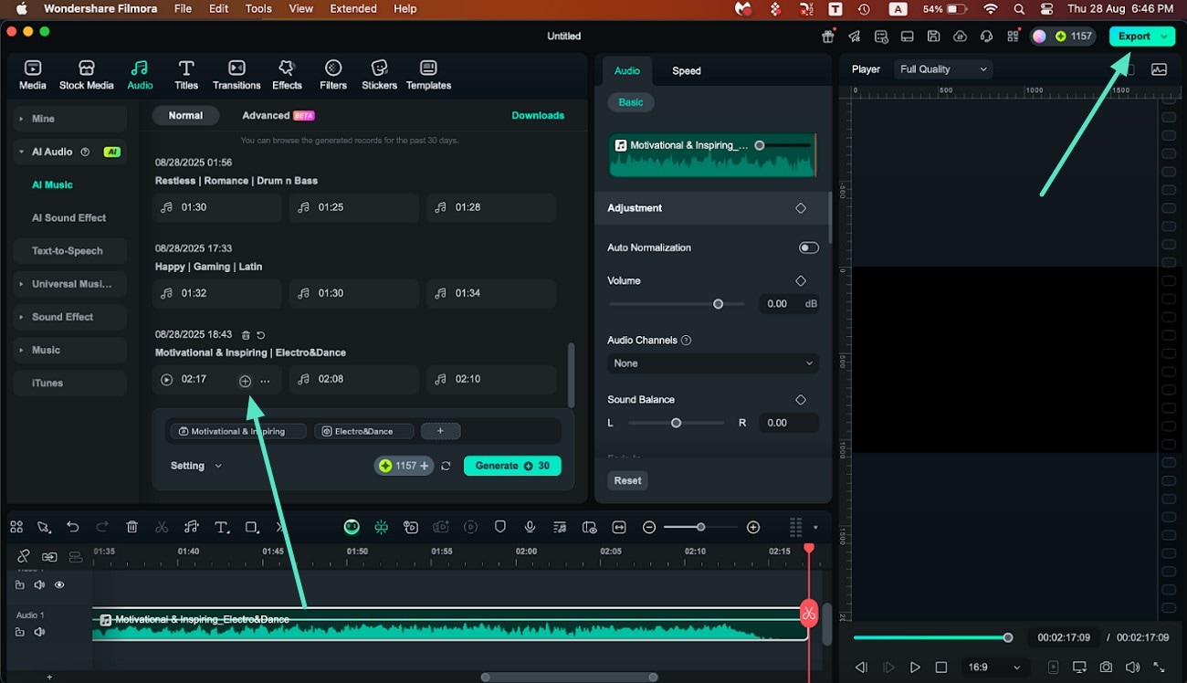 review results and export