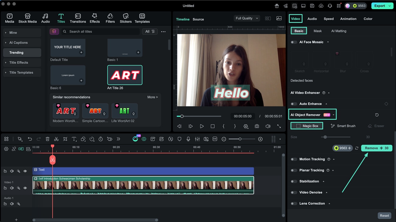 erase subtitles with magic box