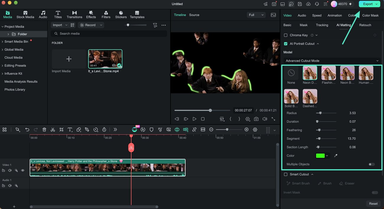 manage settings and export