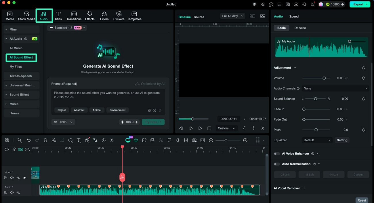 access ai sound effect tool