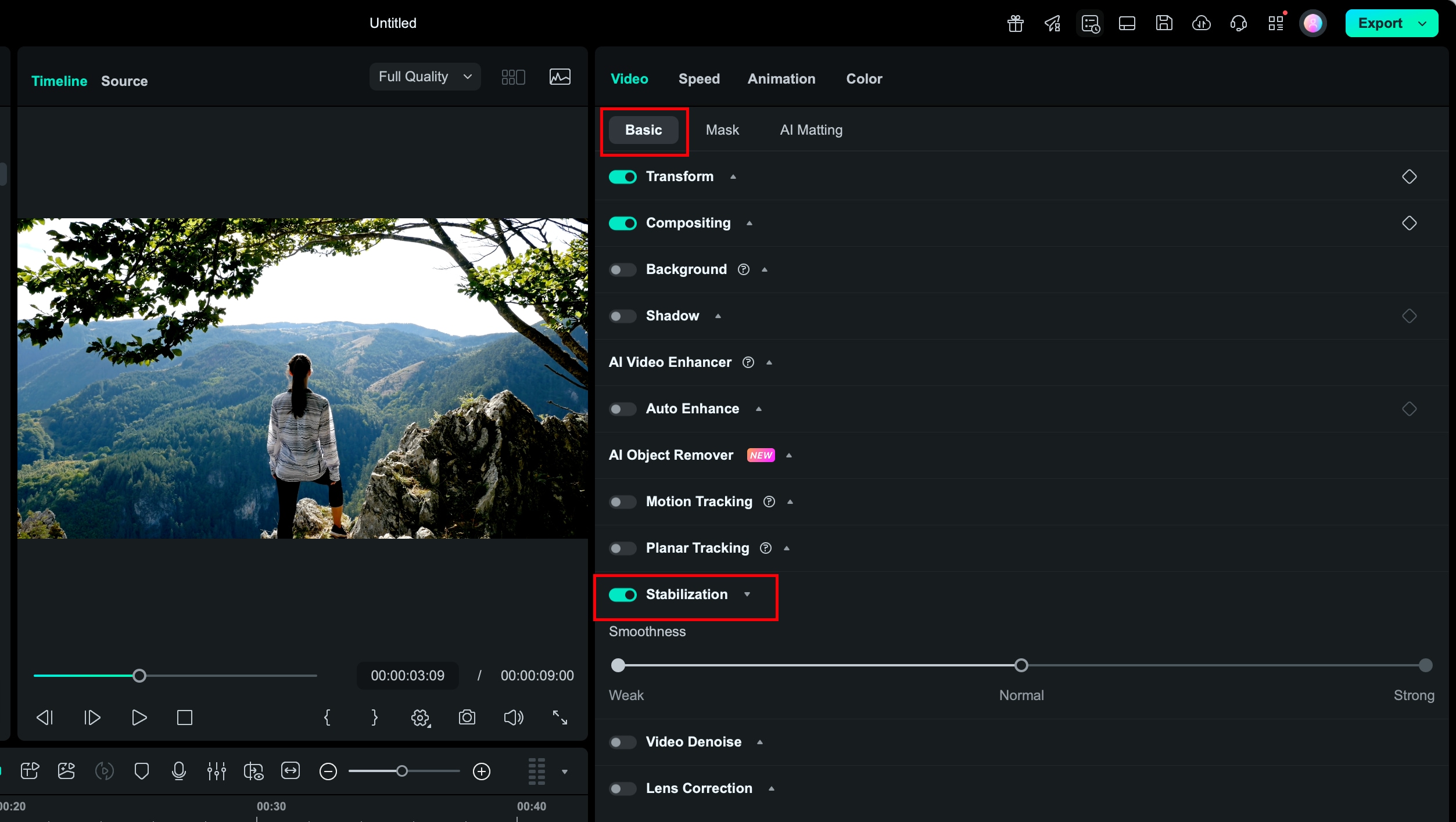 mac activate stabilization