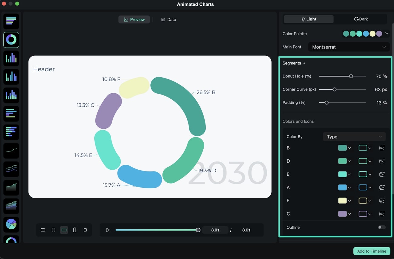 customize the bar appearance